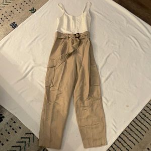Ivory/beige jumpsuit from express size small